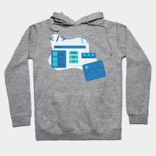 website development flat illustration design Hoodie